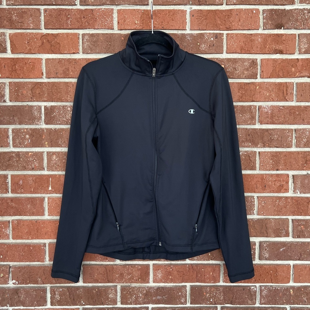 ☀️Champion black double dry zip up jacket